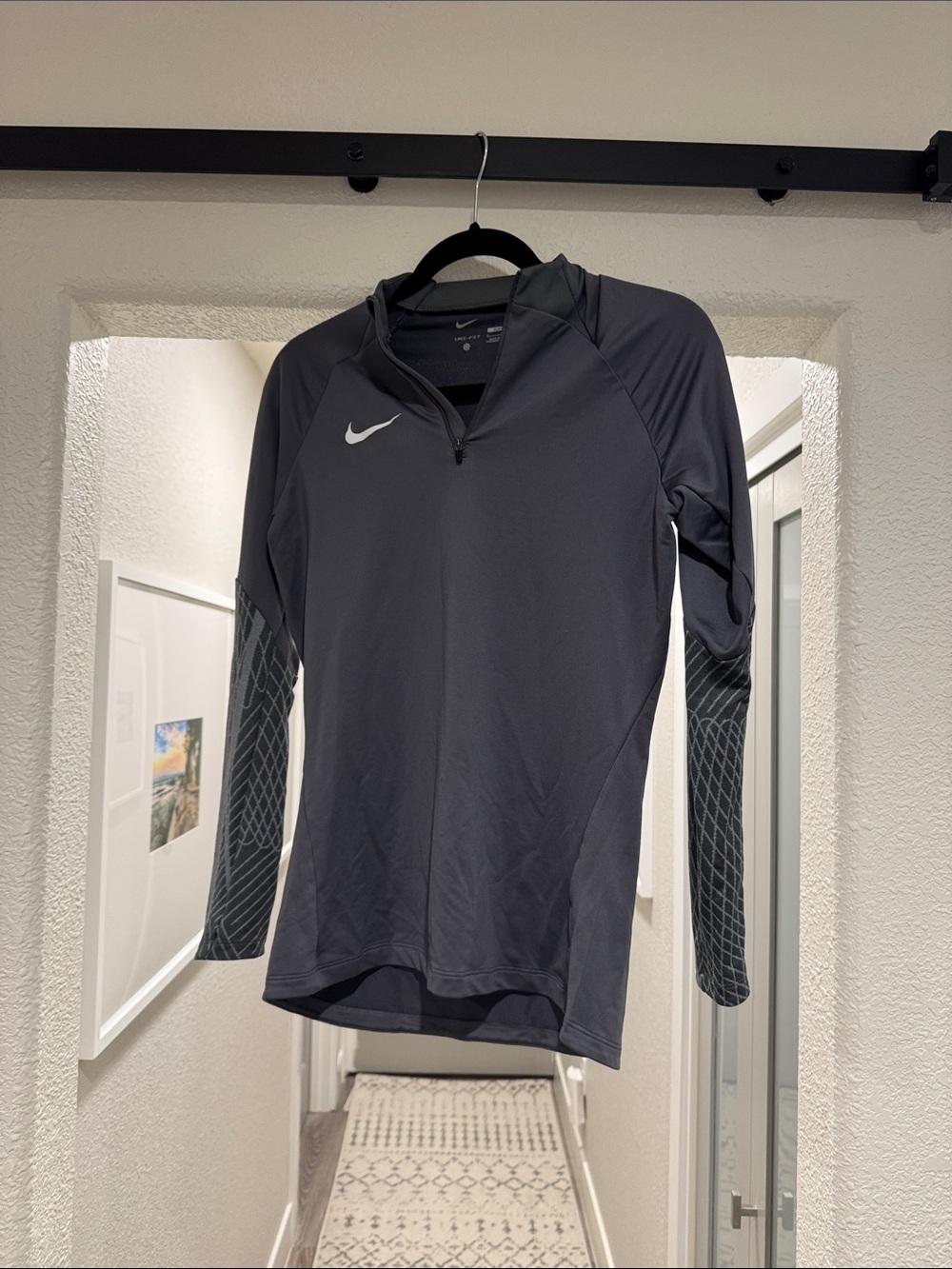 Nike Dark Gray Long Sleeve Half-Zip Hoodie